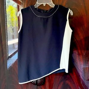 Zara Asymmetrical Sleeveless Black Top